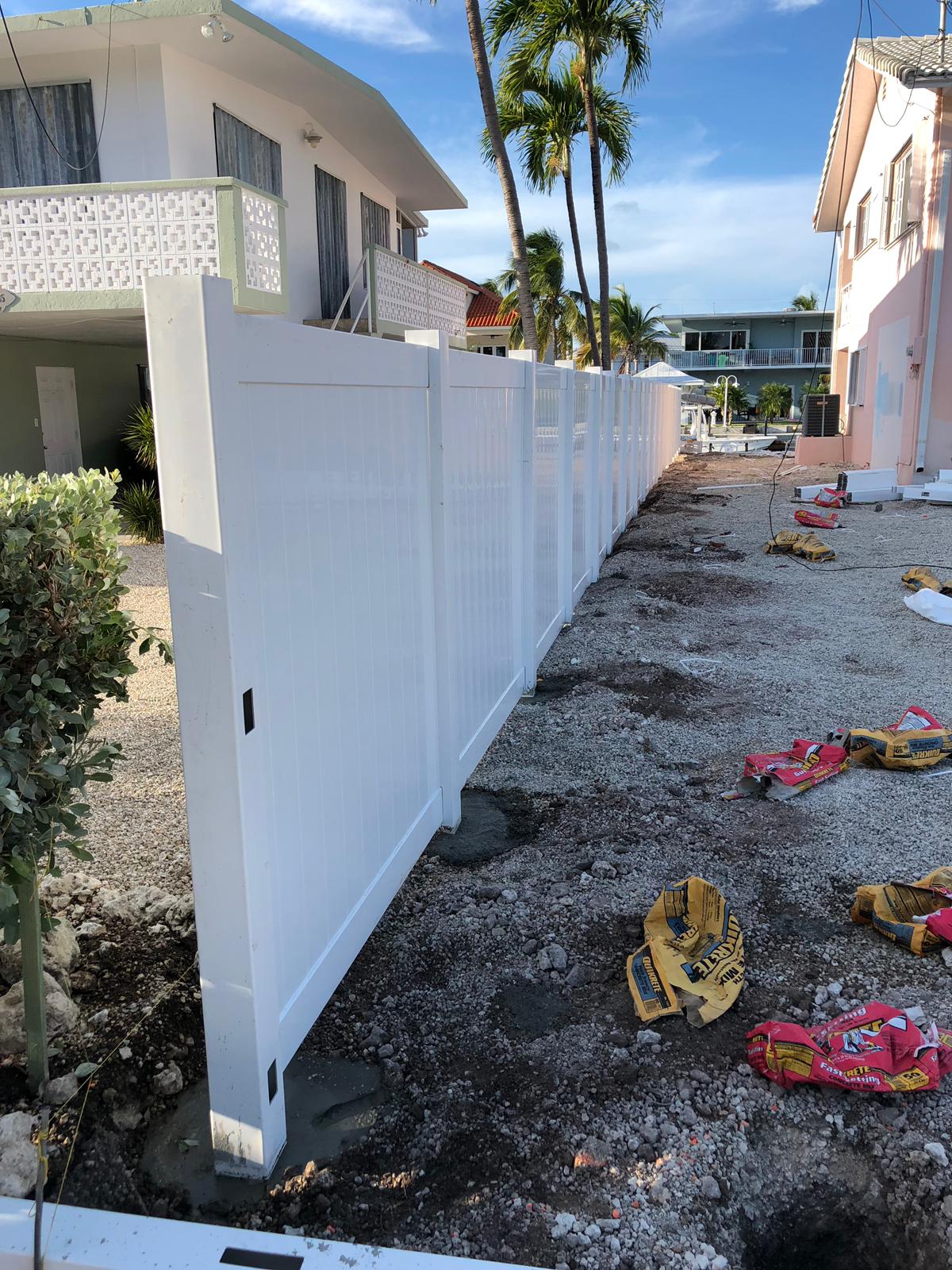 a commercial fence installation in miramar florida by Fence Builders