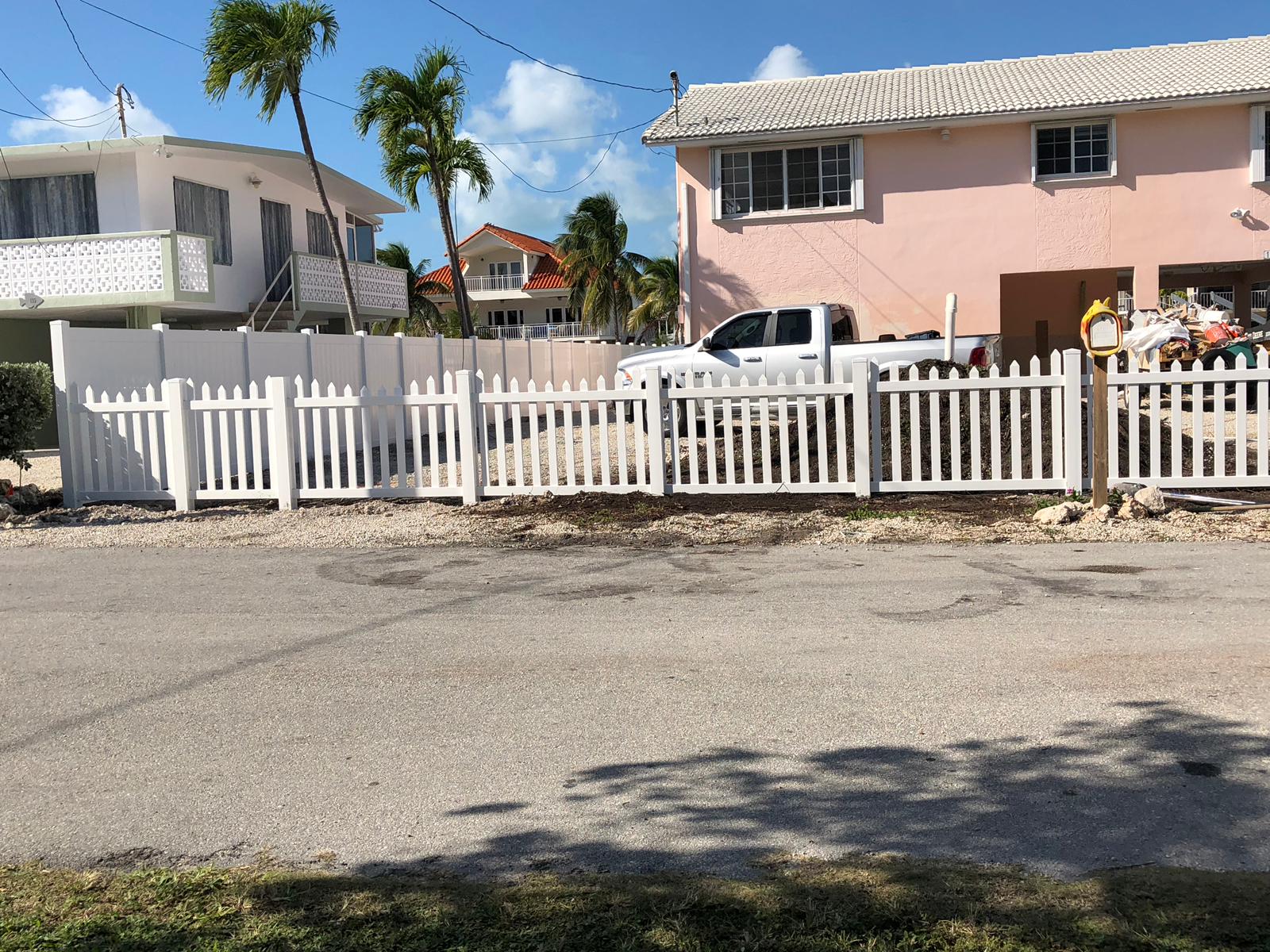 commercial fence installation job in Miramar Florida
