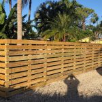 horizontal wood fence installation